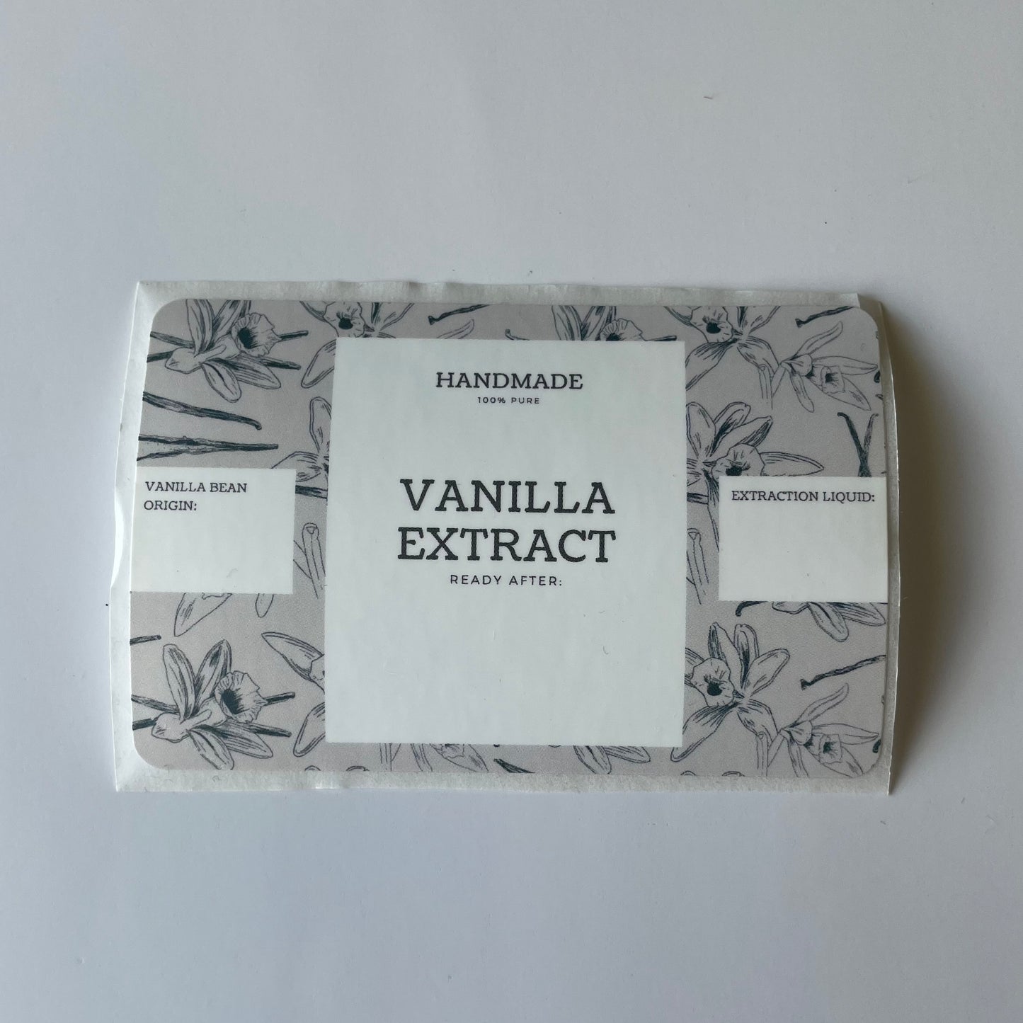 Vanilla Extract Printed Label