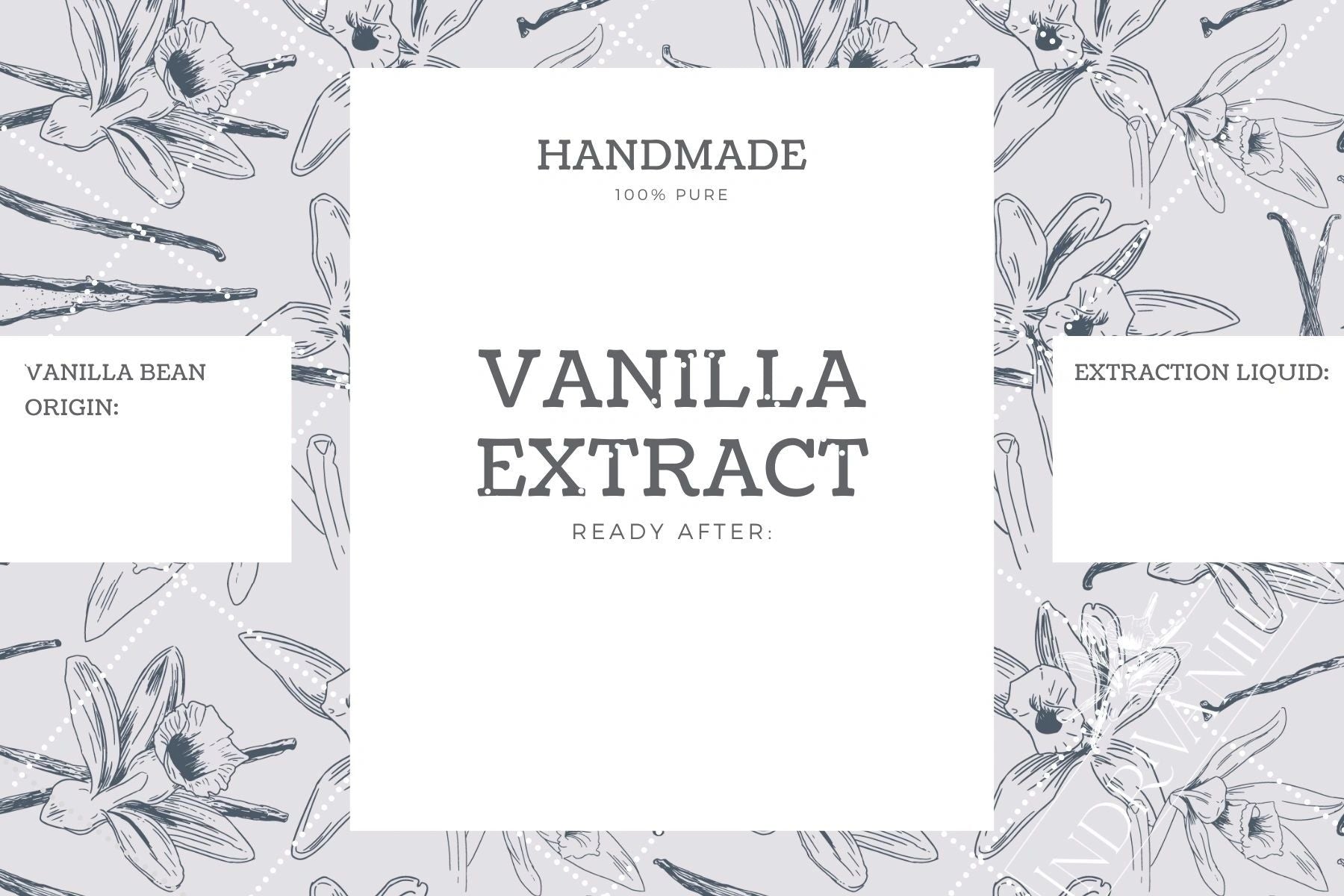 Vanilla Extract Label Digital Download