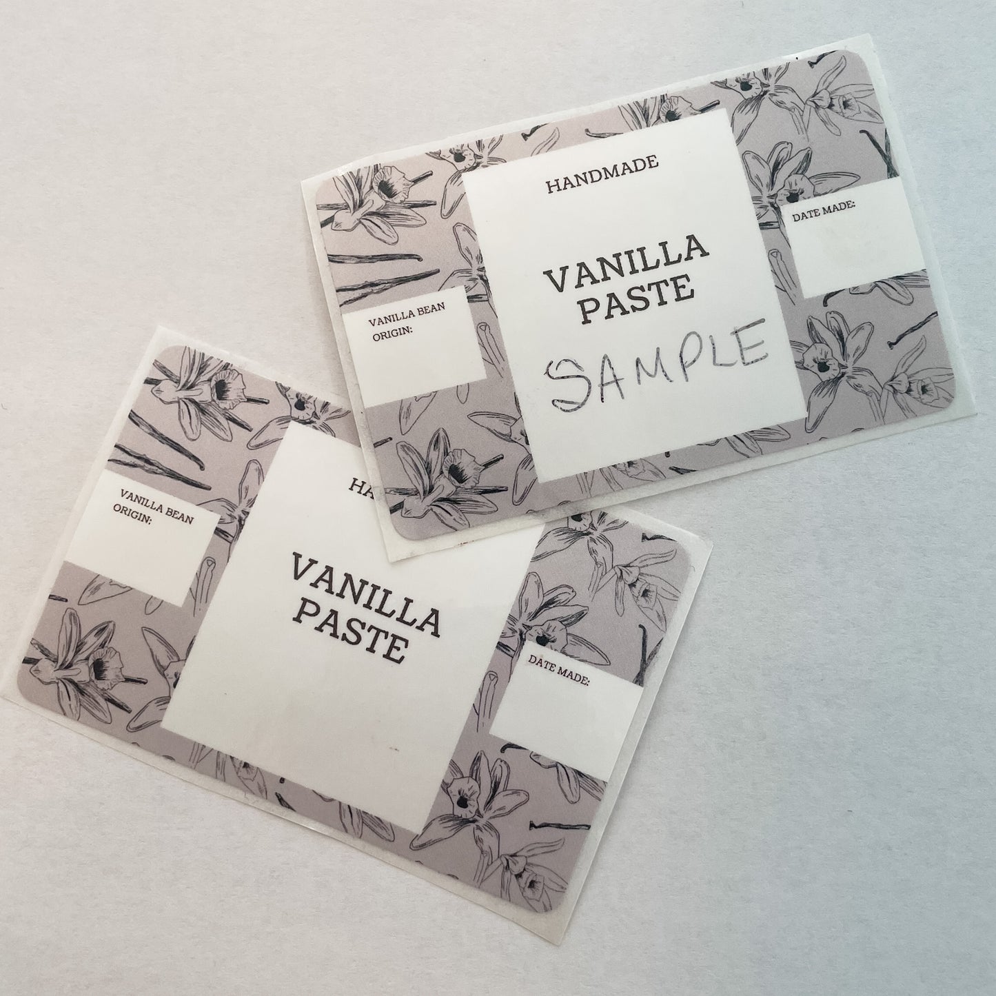 Vanilla Paste Printed Label