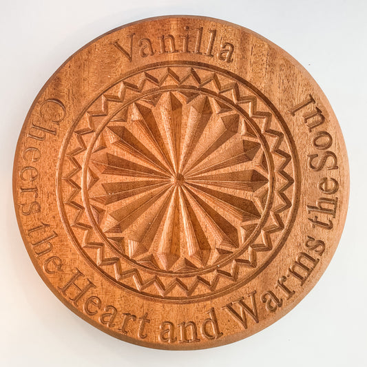 Vanilla Mandala Mahogany board wall hanging or trivet
