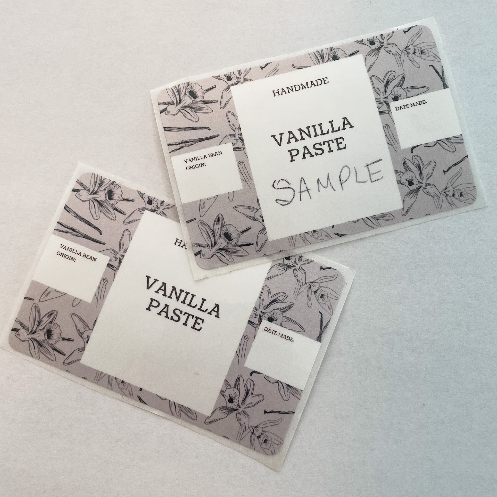 Paste Label Vanilla Paste Printed Label – IndriVanilla